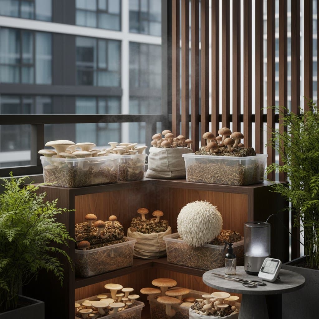 Featured image for Why Balcony Corners Create Perfect Mushroom Microclimates