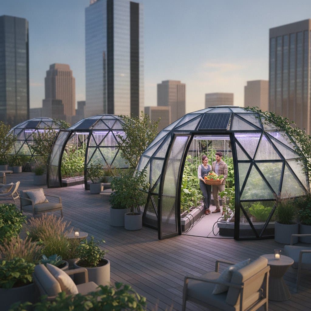 Featured image for Climate Pods Turn Rooftops Into Year-Round Farms