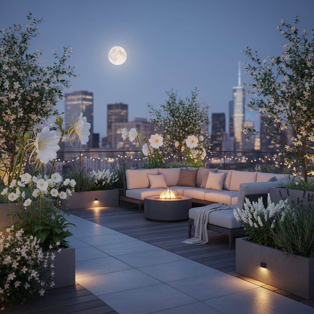 Featured image for Night-Blooming Plants Turn Rooftops Into Evening Retreats