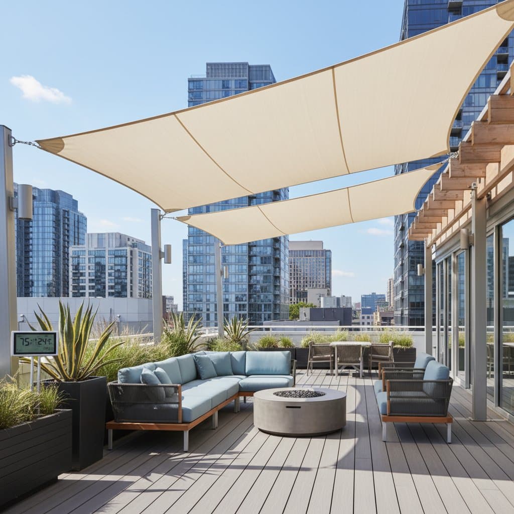 Featured image for Curved Shade Sails Drop Deck Temps 20 Degrees Fast