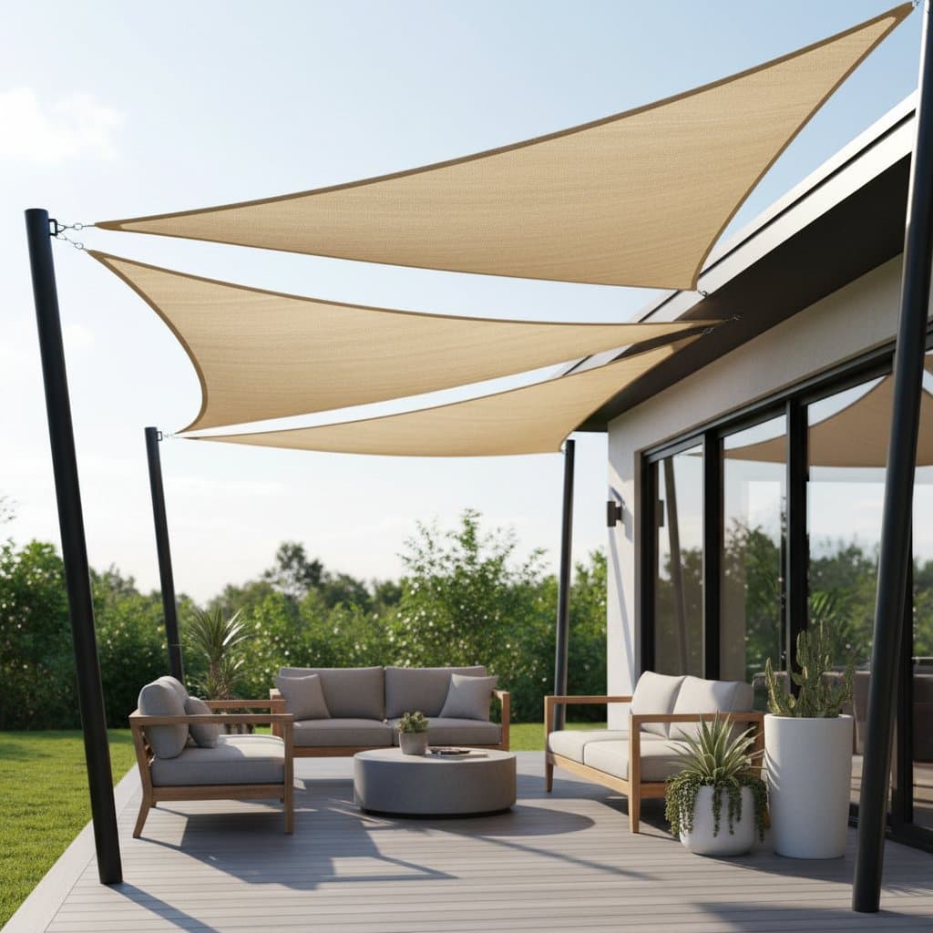 Featured image for UV-Blocking Shade Sails for Small Deck Comfort