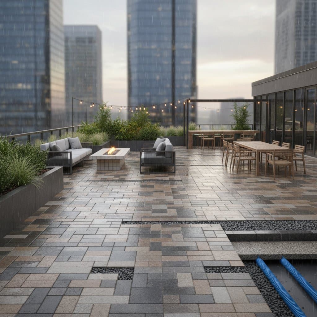 Featured image for Beat Rooftop Flooding with Permeable Paver Systems