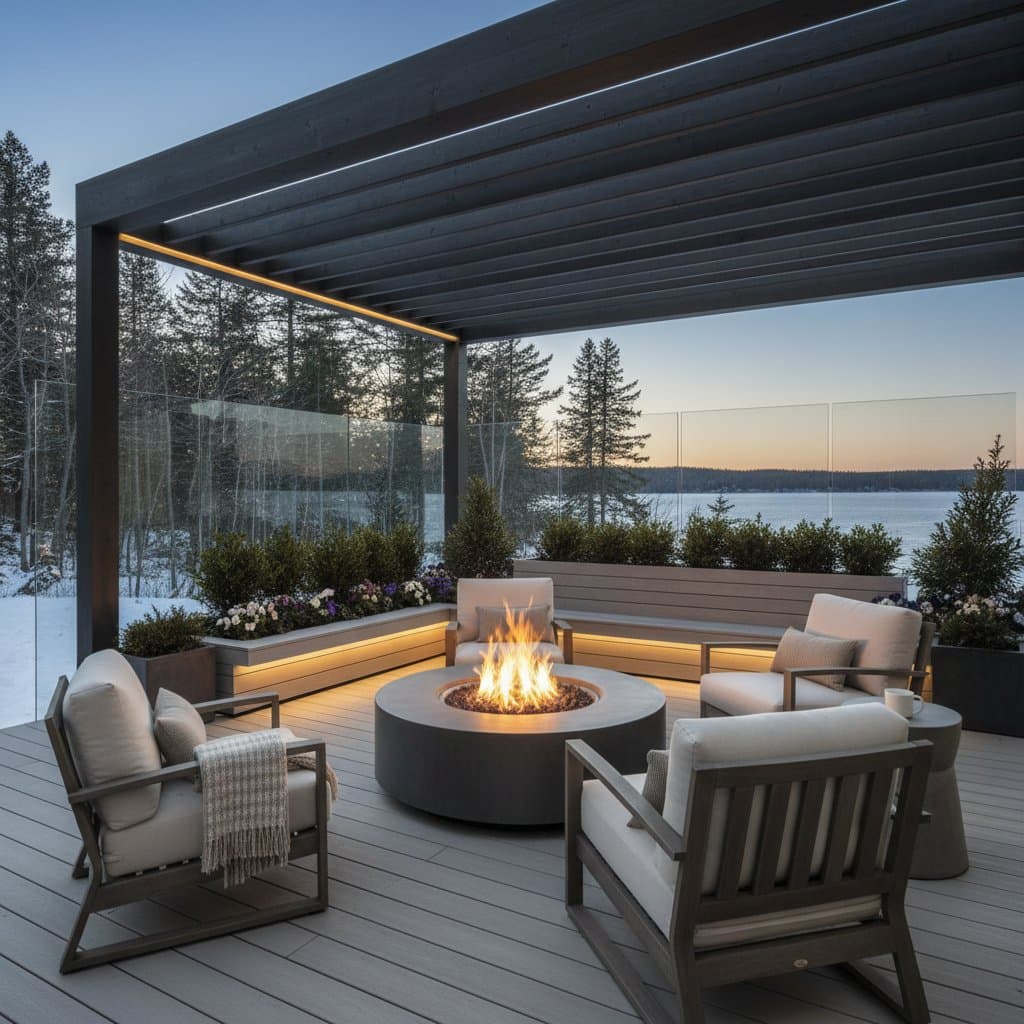 Featured image for Pergola Fire Pits Extend Your Deck Season Year-Round