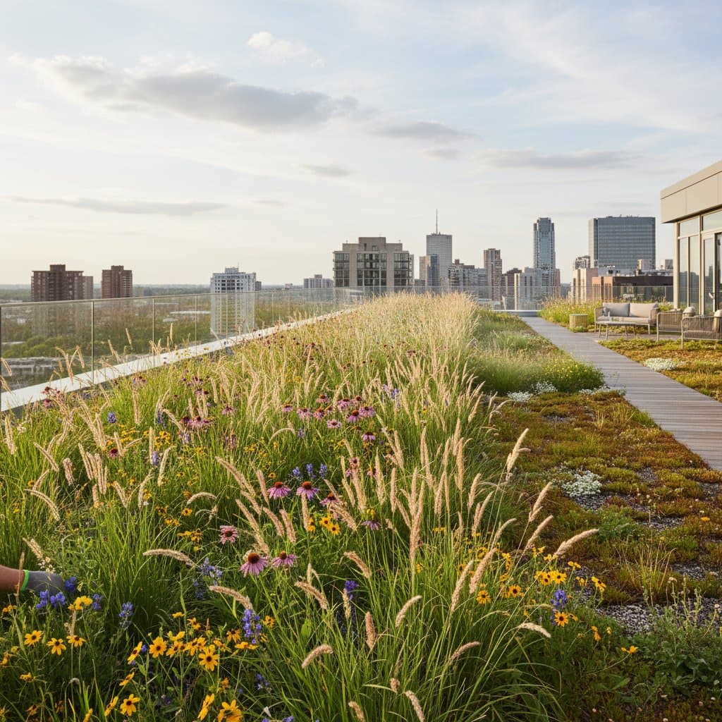 Featured image for Native Grasses Cool Roofs 15 Degrees More Than Sedum