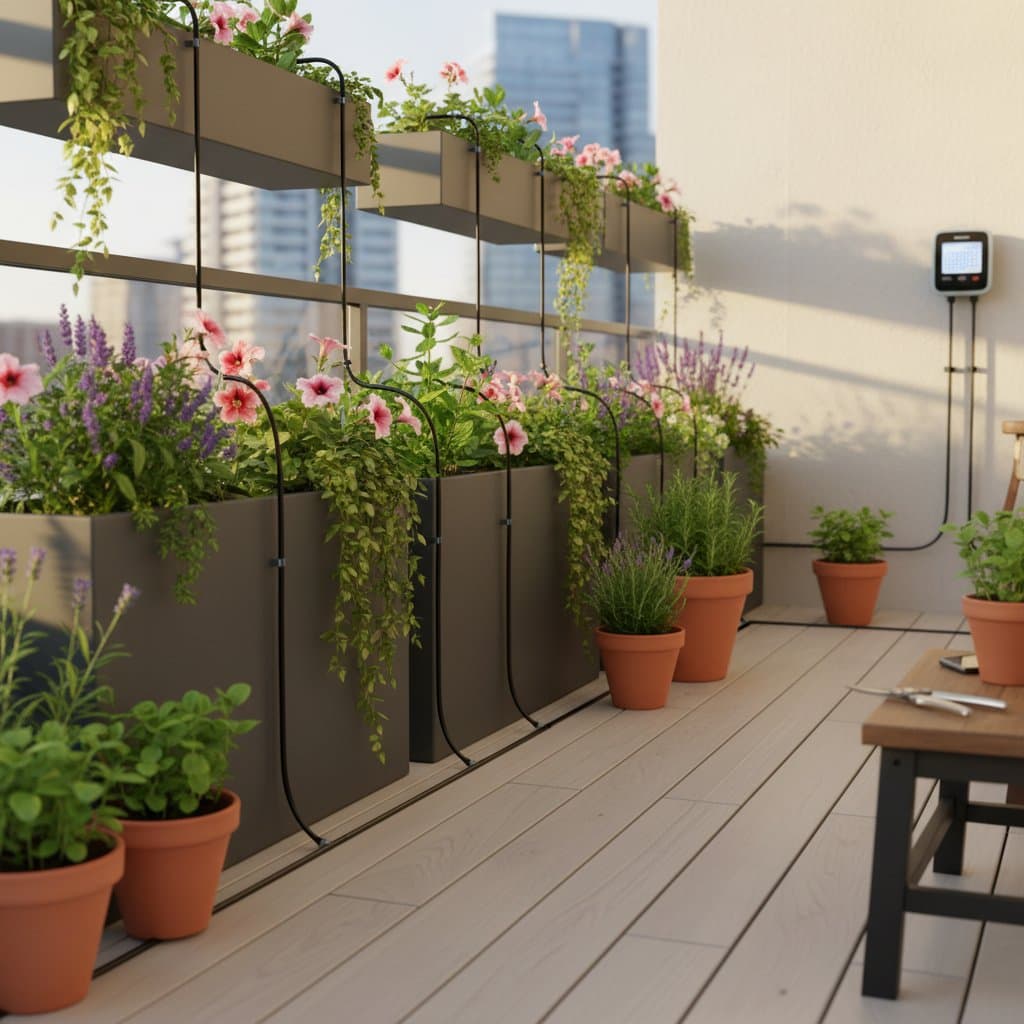 Featured image for Micro-Drip Tape Keeps Balconies Blooming on Trips