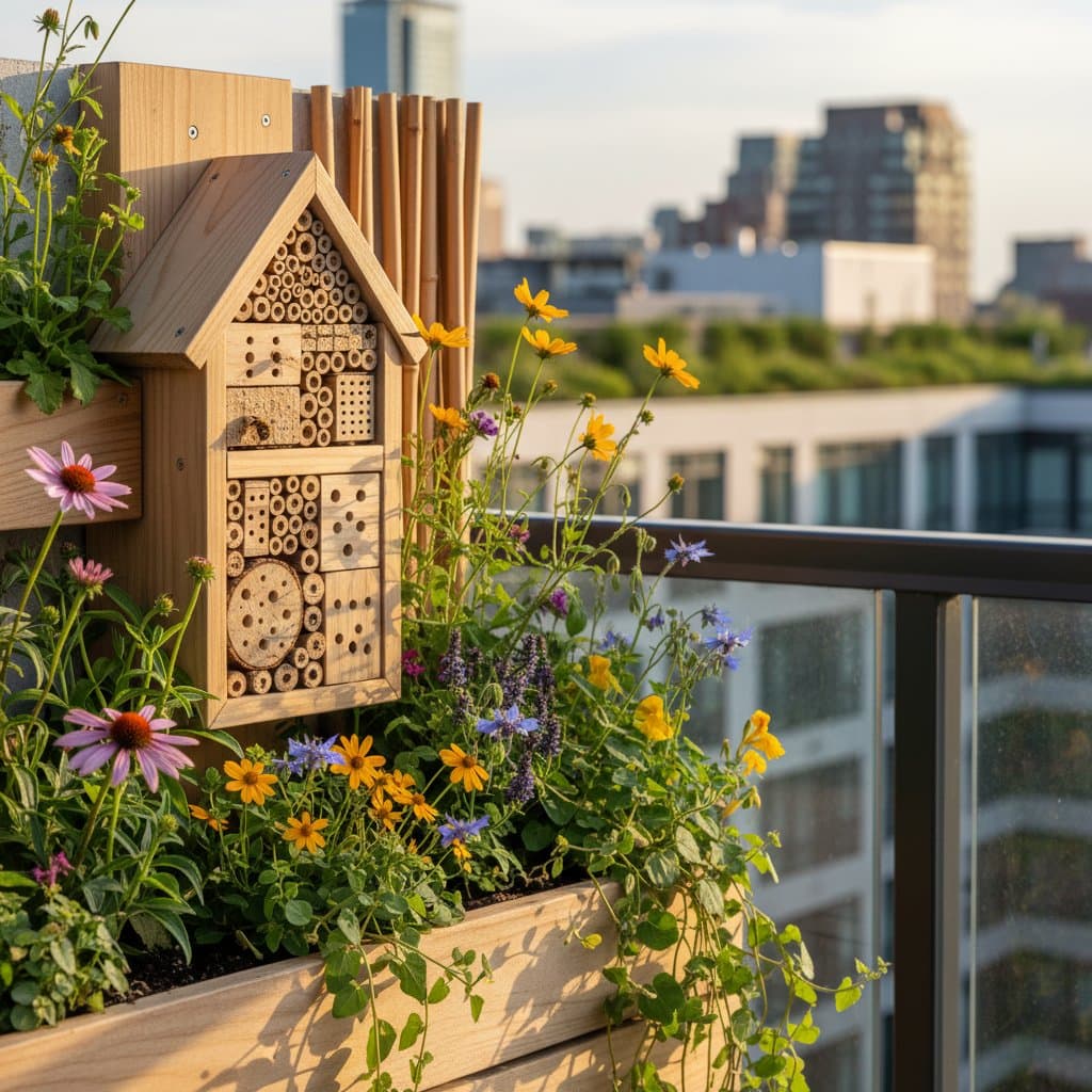 Featured image for Tiny Bee Hotels Turn Urban Balconies Into Pollinator Hubs