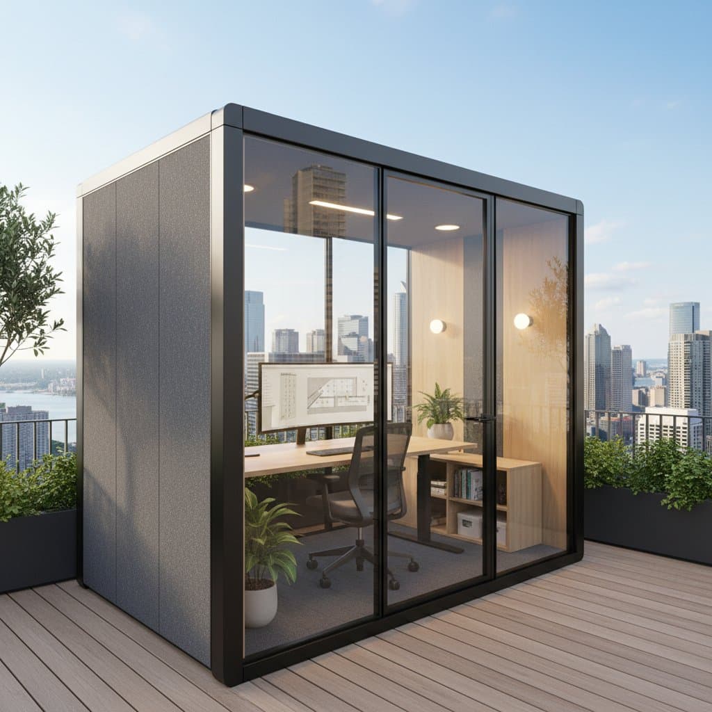 Featured image for Soundproof Pods Turn Balconies into Private Offices