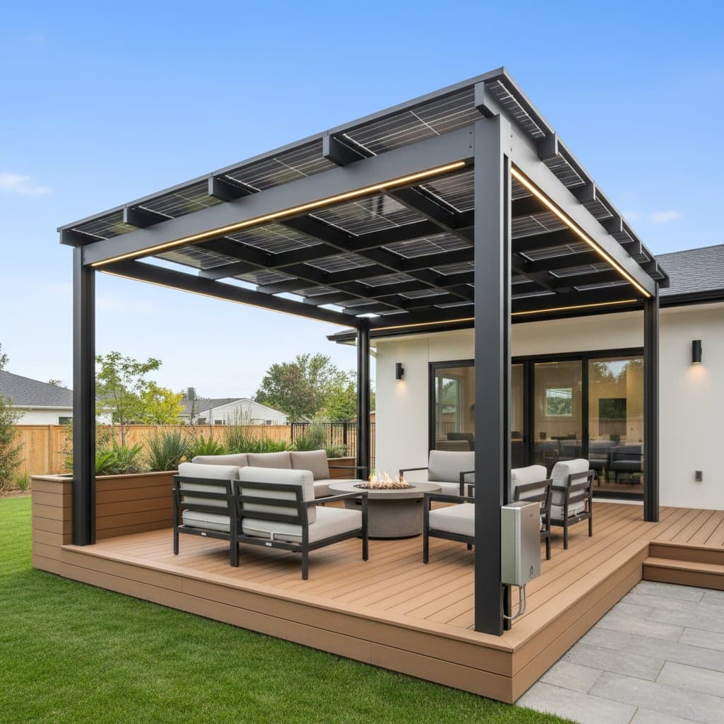 Featured image for Solar Pergolas Cut Bills While Shading Your Deck