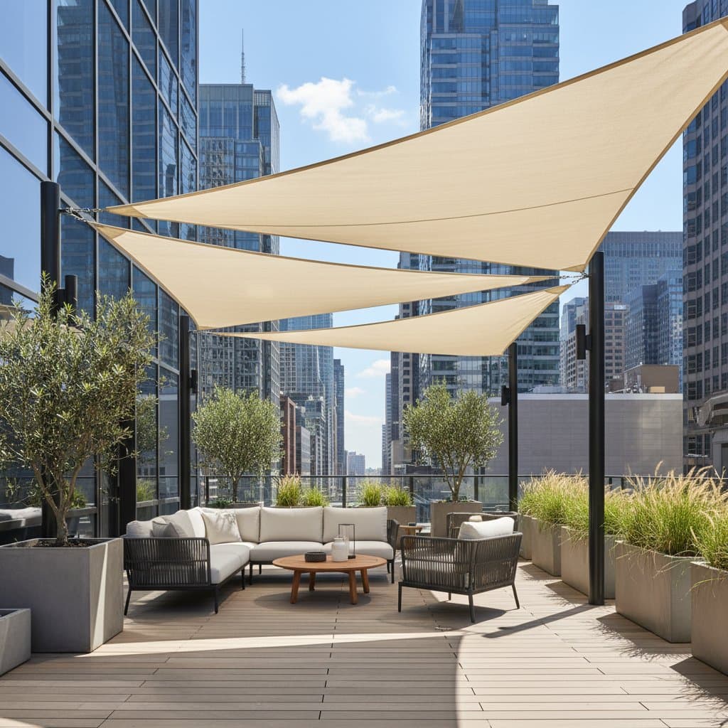 Featured image for Cut 40% Heat on Rooftop Decks with Shade Sails
