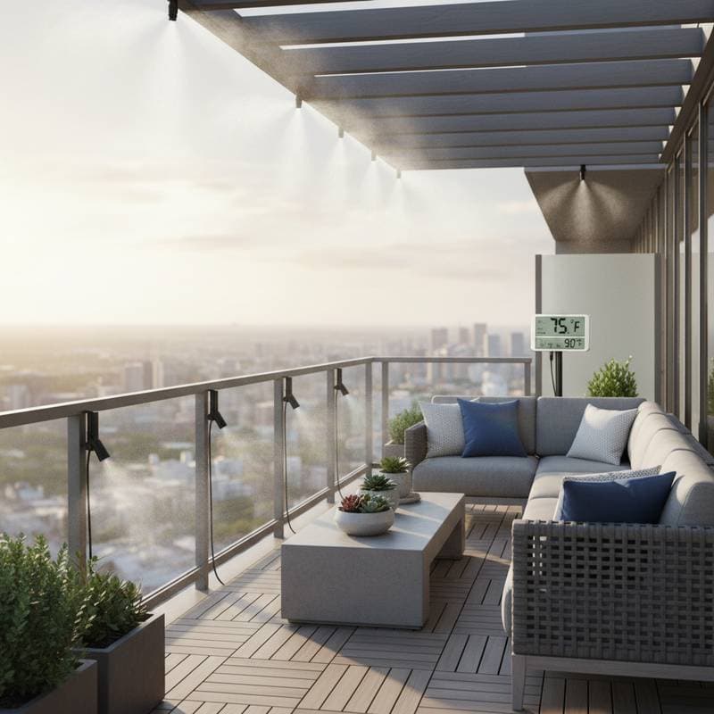 Featured image for Micro-Misting Drops Balcony Temps 15°F in Minutes