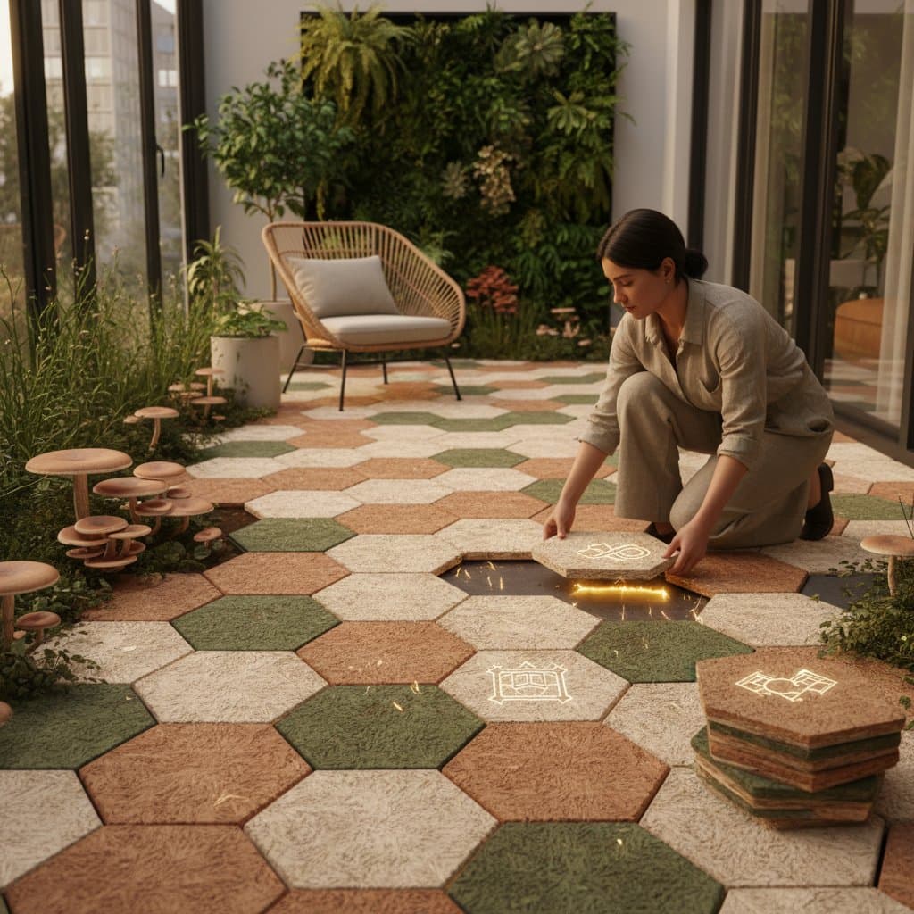 Featured image for Mushroom-Based Deck Tiles Cut Carbon and Maintenance