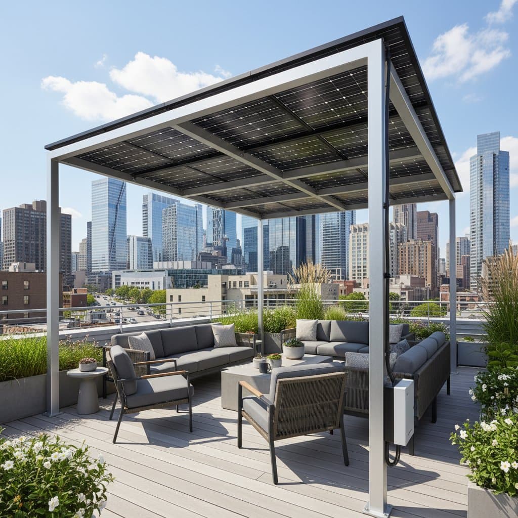 Featured image for Solar Pergolas Cut Power Bills While Shading Rooftops