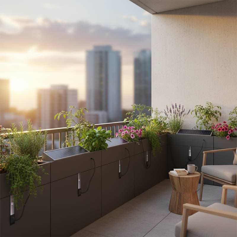 Featured image for Solar Planters That Water Your Balcony Garden for You