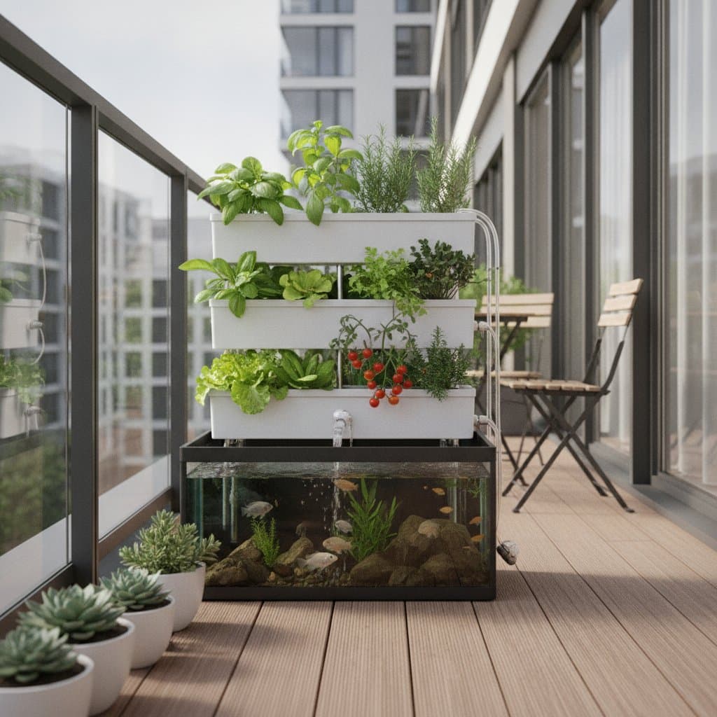Featured image for Balcony Aquaponics: Grow Food and Raise Fish Together