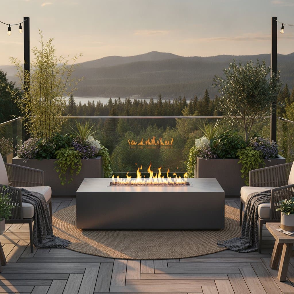 Featured image for Fire Tables with Planters Save Space and Create Warmth