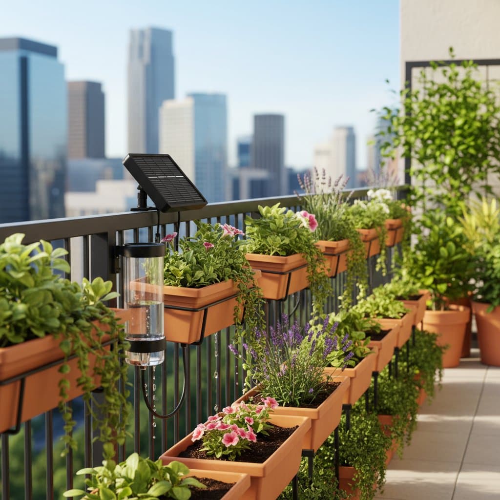 Featured image for Solar Drip Systems Keep Balcony Plants Watered Automatically