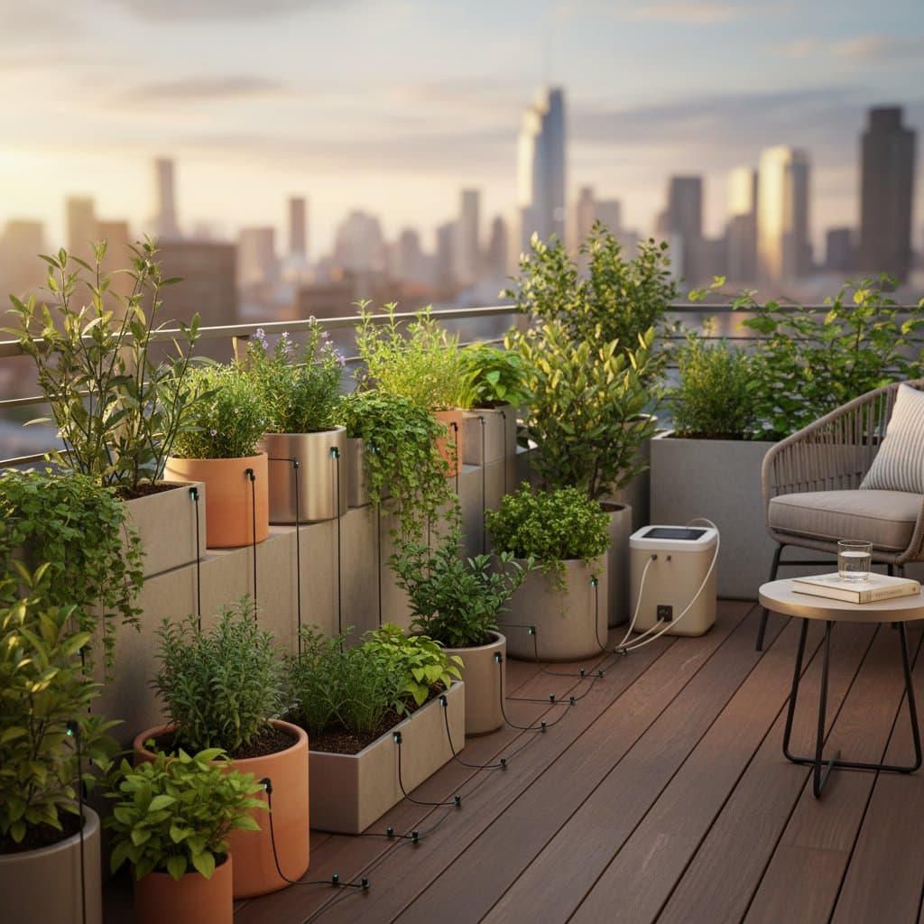 Featured image for Drip Tape Keeps Balcony Plants Watered on Vacation