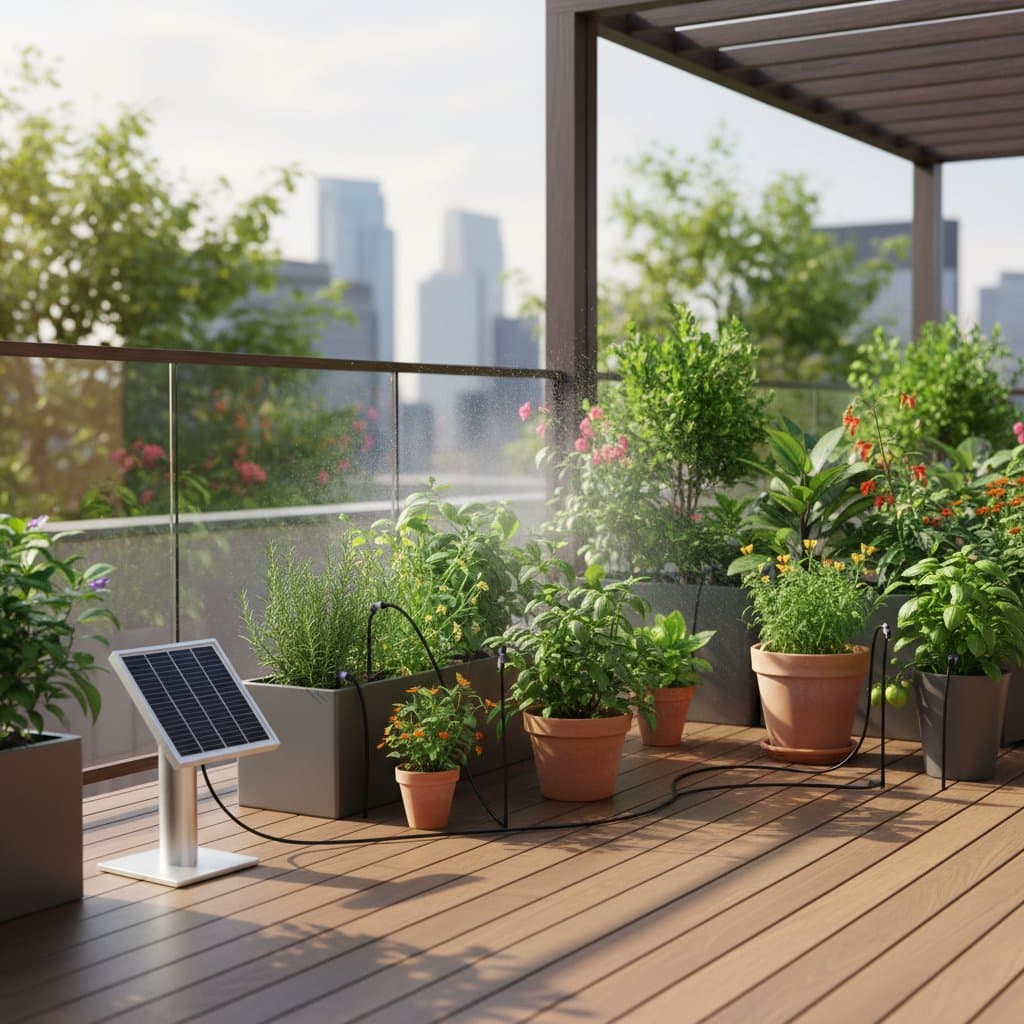 Featured image for Solar Drip Systems Keep Deck Gardens Watered Automatically