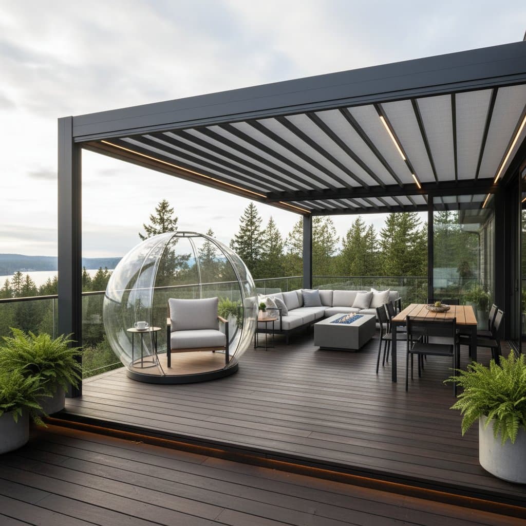 Featured image for Retractable Pergolas Turn Decks Into Year-Round Rooms